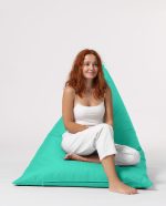 Pyramid Big Bed Pouf - Turquoise – Lazy Bag - Image 9