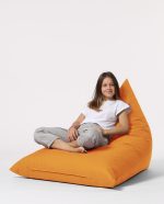 Pyramid Big Bed Pouf - Orange – Lazy Bag