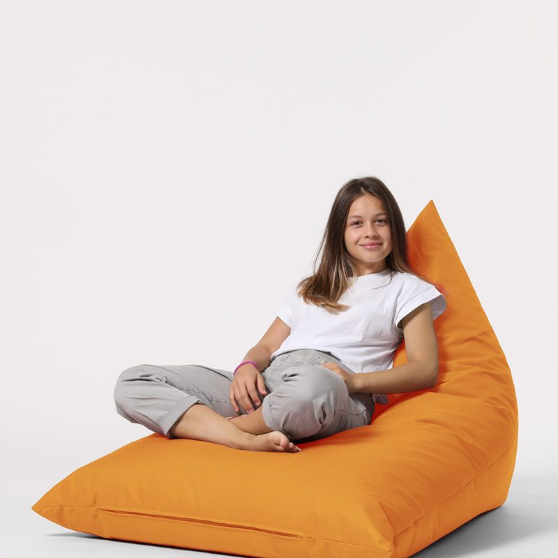 Pyramid Big Bed Pouf - Orange – Lazy Bag
