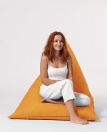 Pyramid Big Bed Pouf - Orange – Lazy Bag - Image 9