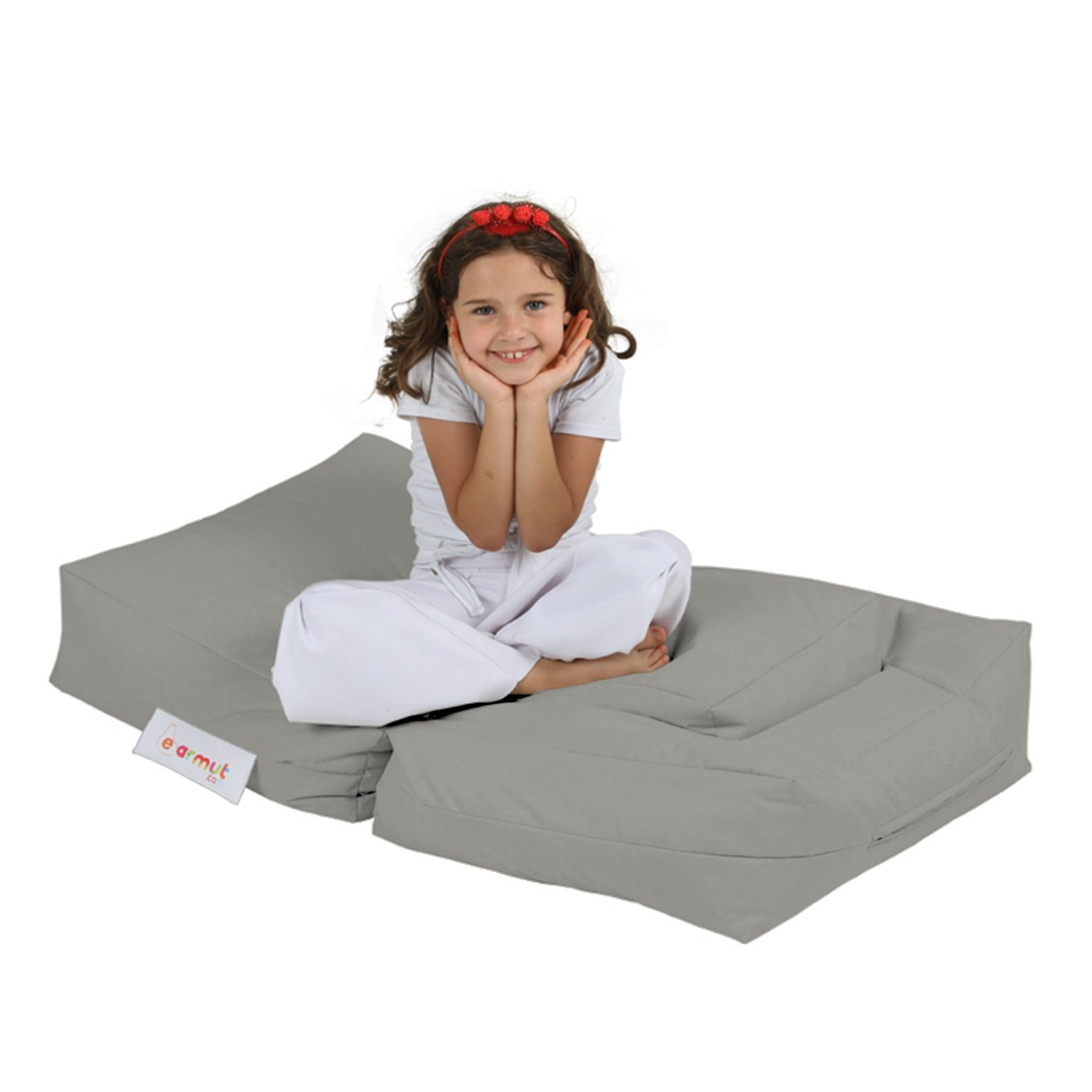 Kids Single Seat Pouffe - Fume – Lazy Bag - Image 2