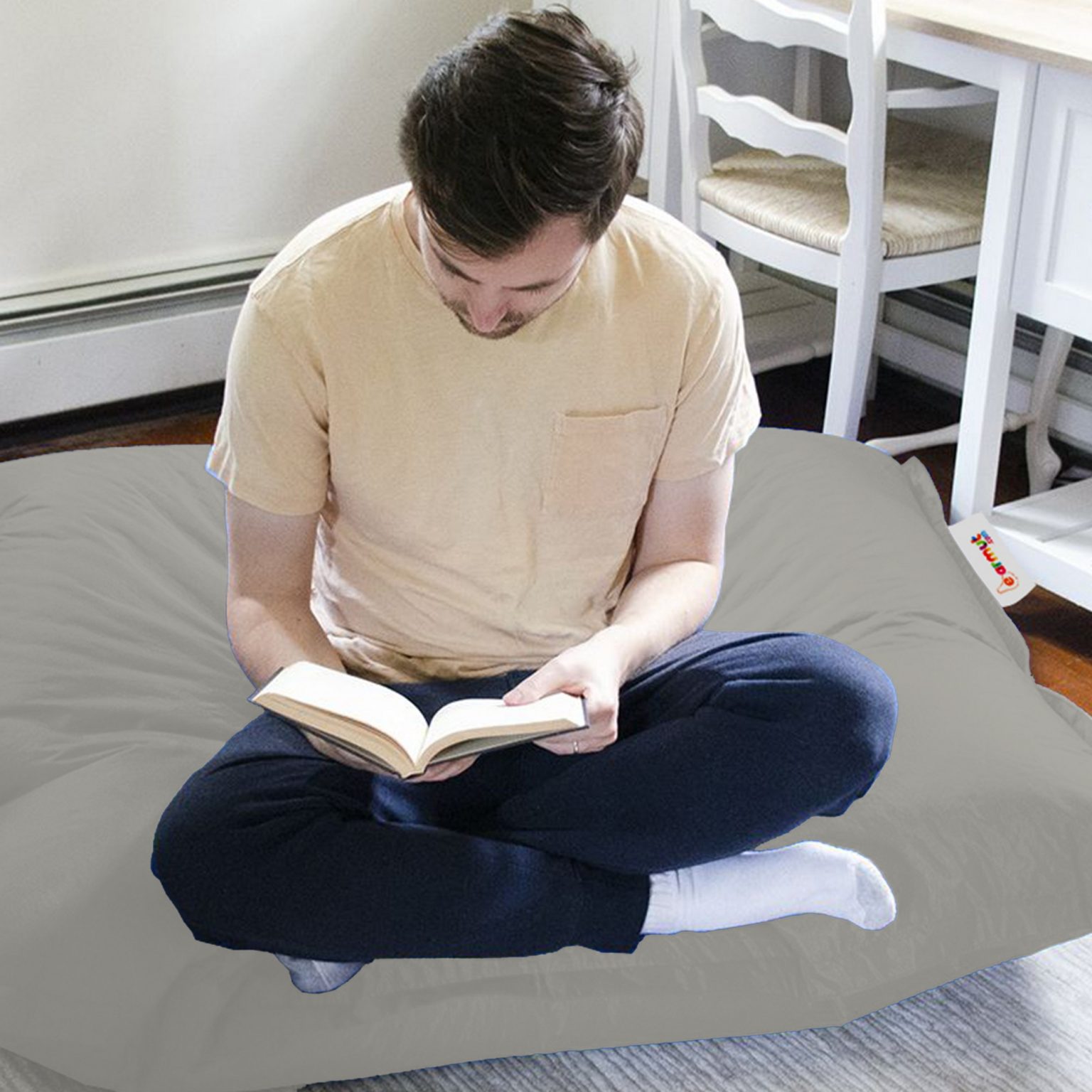 Cushion Pouf 100x100 - Fume – Lazy Bag - Image 6