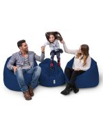 Iyzi 100 Cushion Pouf - Dark Blue – Lazy Bag - Image 5