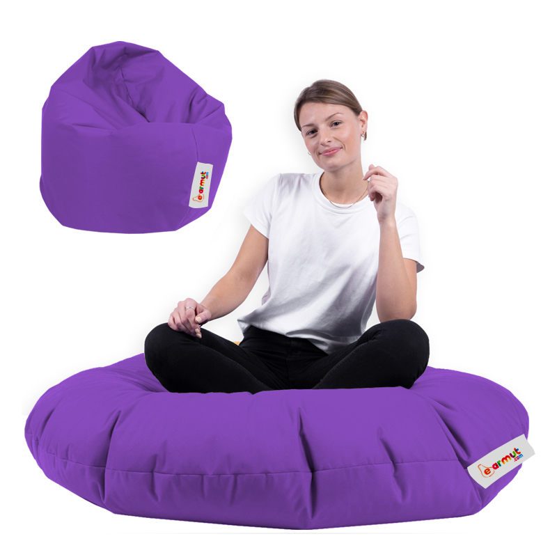 Iyzi 100 Cushion Pouf - Purple – Lazy Bag