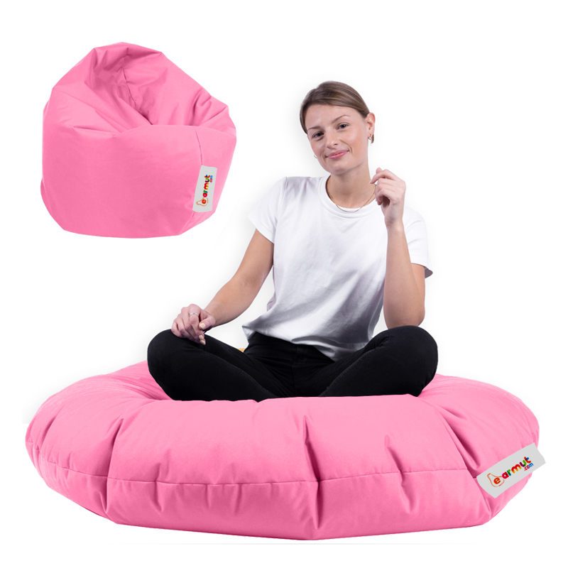 Iyzi 100 Cushion Pouf - Pink – Lazy Bag