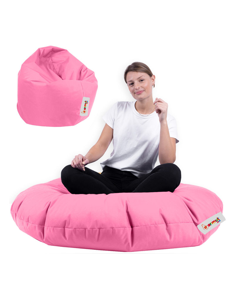 248FRN129120-201.jpg Iyzi 100 Cushion Pouf - Pink – Lazy Bag - Image 1