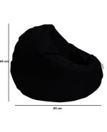 Iyzi 100 Cushion Pouf - Black – Lazy Bag - Image 5