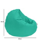 Iyzi 100 Cushion Pouf - Turquoise – Lazy Bag - Image 6