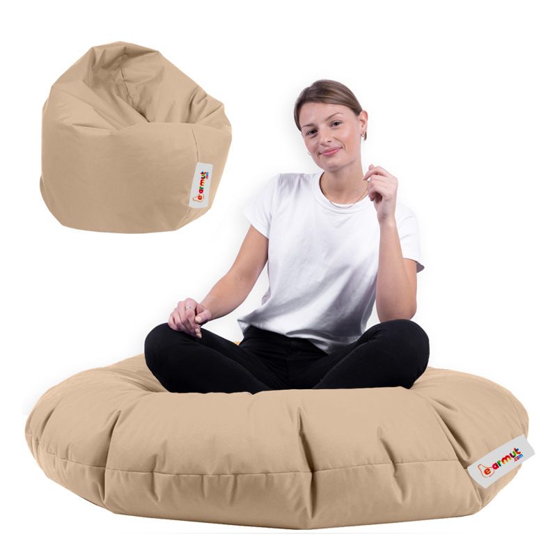 Iyzi 100 Cushion Pouf - Mink – Lazy Bag