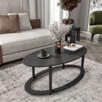 Hole Ellipse - Black – Маса за кафе