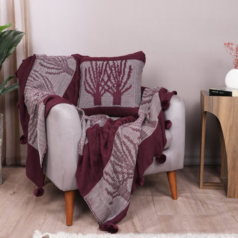 Ponpon Tree - Claret Red – Комплет за едно трико ќебе