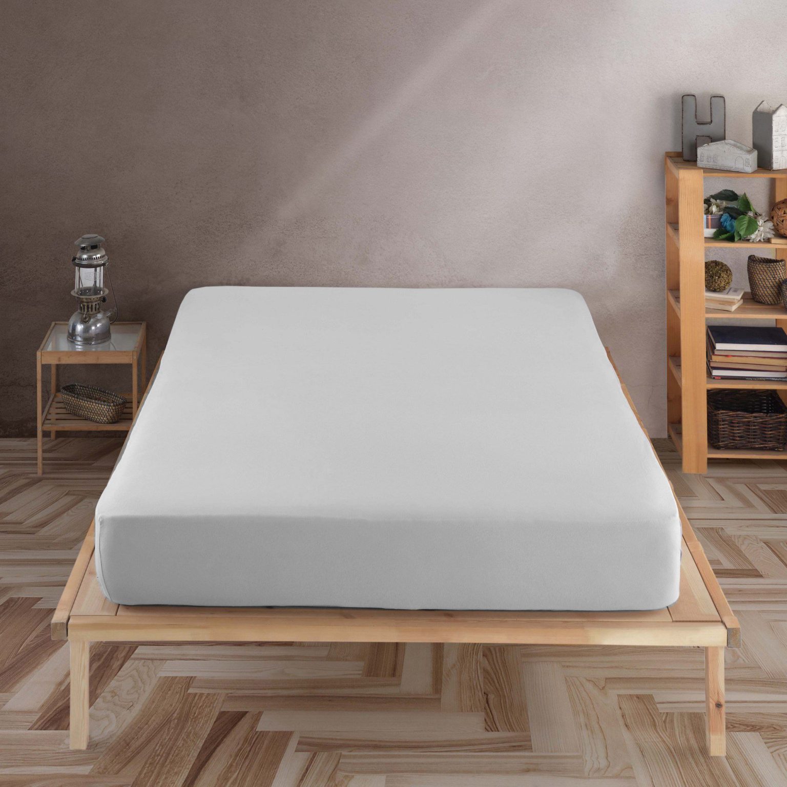 Grey – Единечен мал монтиран чаршаф Џерси (ФР) - Image 2