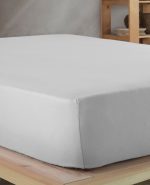 Grey – Единечен мал монтиран чаршаф Џерси (ФР) - Image 3