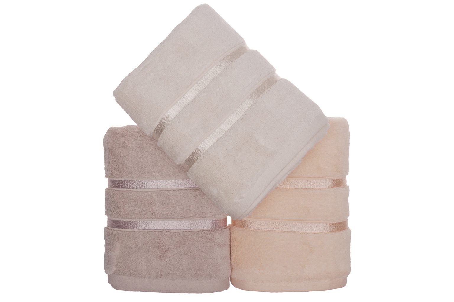 Dolce - Light Yellow, Light lilac, Salmon – Комплет крпи за раце (3 парчиња) - Image 3