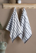 Alba - Grey – Комплет за рачни крпи (2 парчиња)