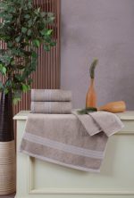 Delux - Cappuccino – Комплет за рачни крпи (2 парчиња)