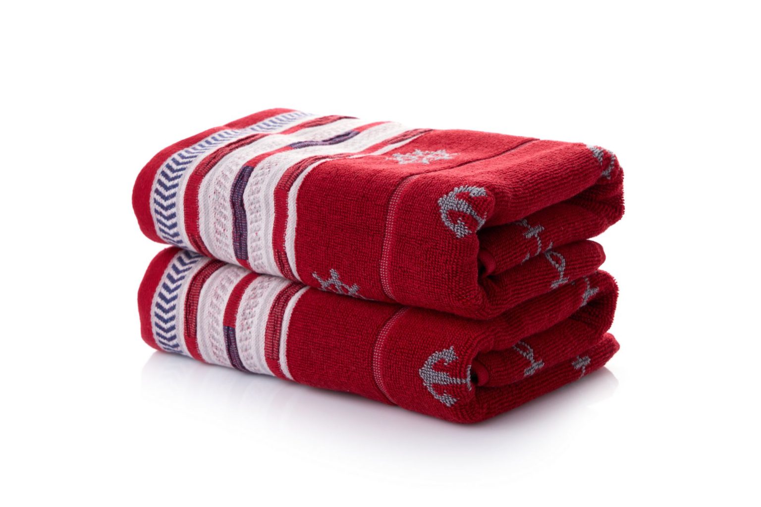 Marin - Red – Комплет за рачни крпи (2 парчиња) - Image 2