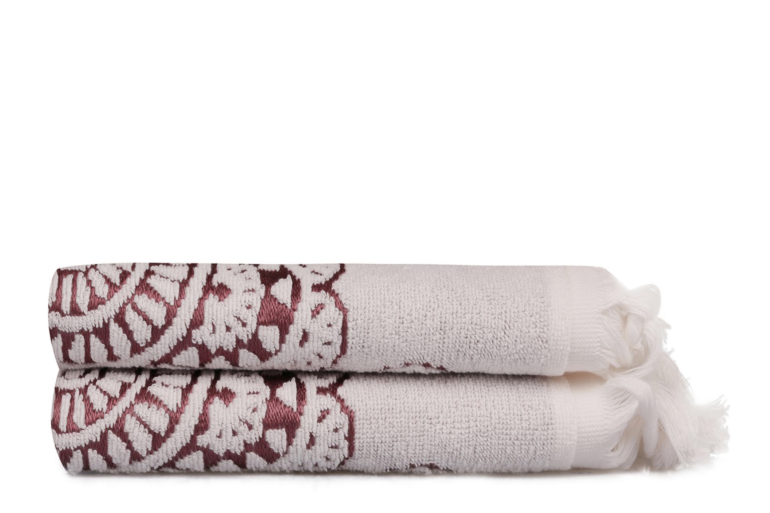 Marcello - Claret Red – Комплет за рачни крпи (2 парчиња) - Image 2