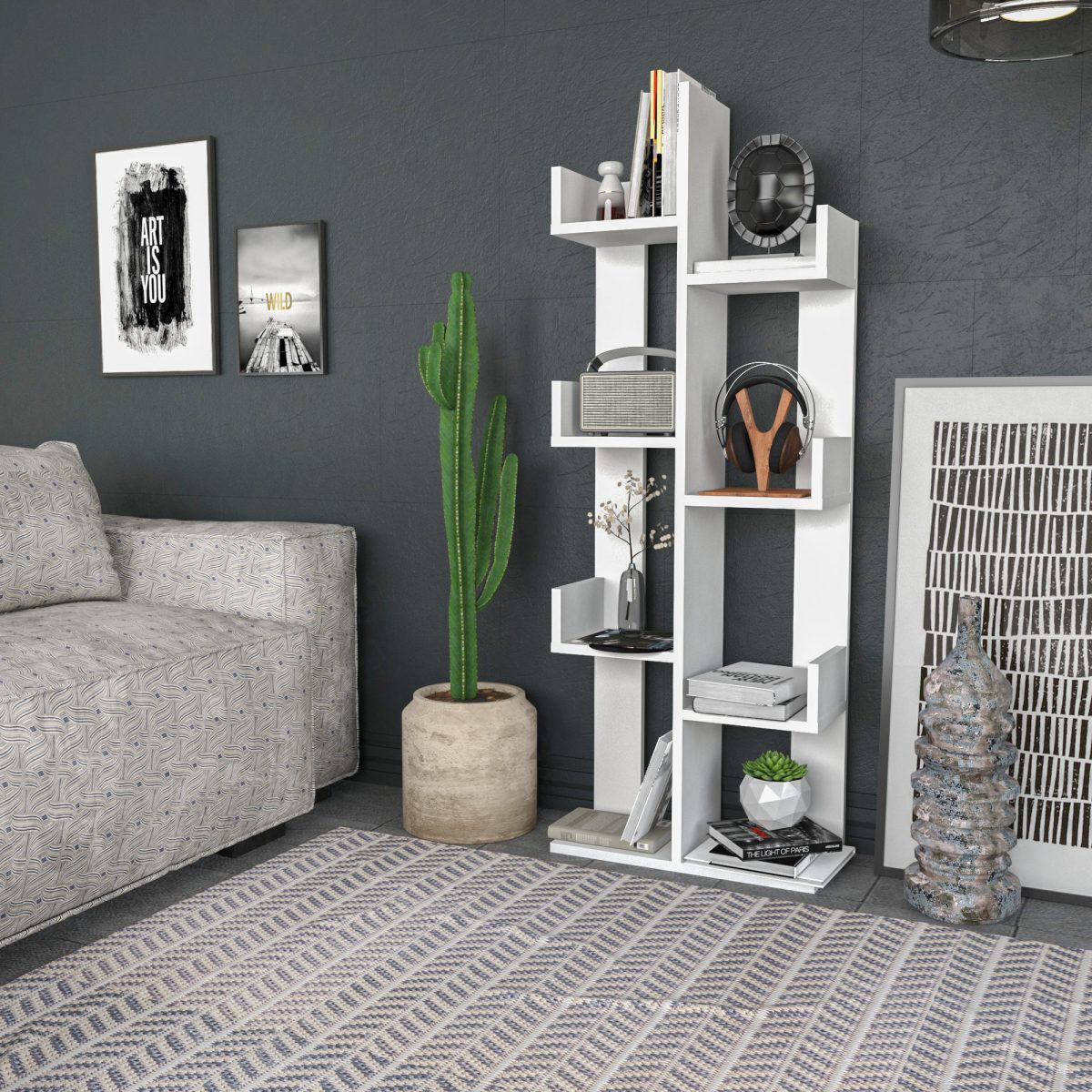 Luisa - White – Полица за книги - Image 4