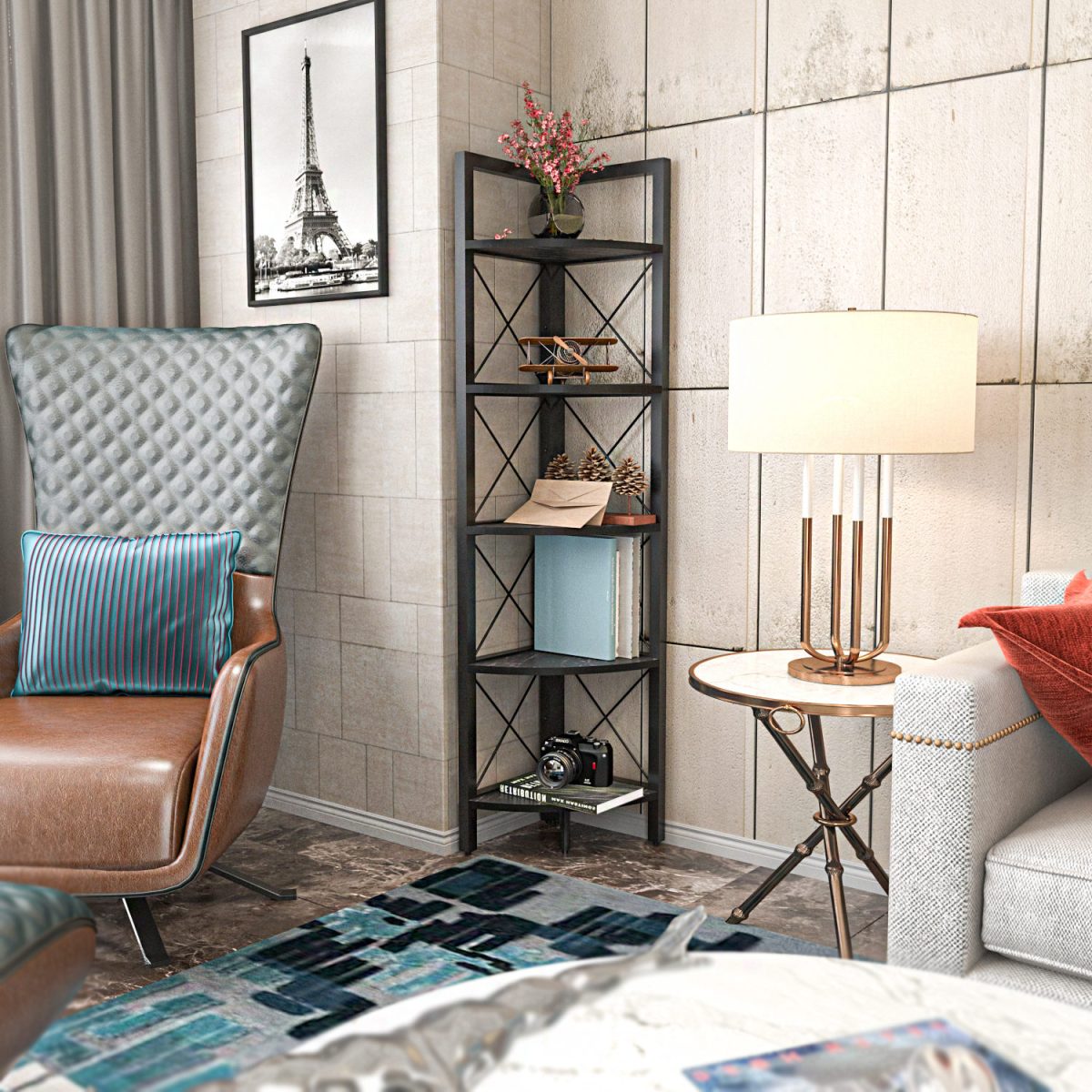 Remo - Black – Полица за книги - Image 3