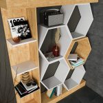 Sueno - White, Oak – Полица за книги - Image 2