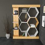 Sueno - White, Oak – Полица за книги - Image 3