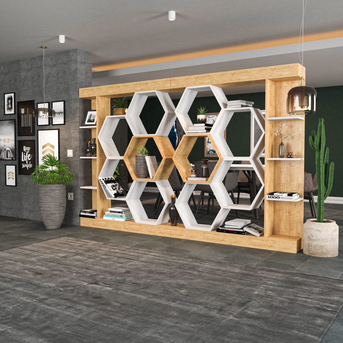 Sueno - White, Oak – Полица за книги - Image 6