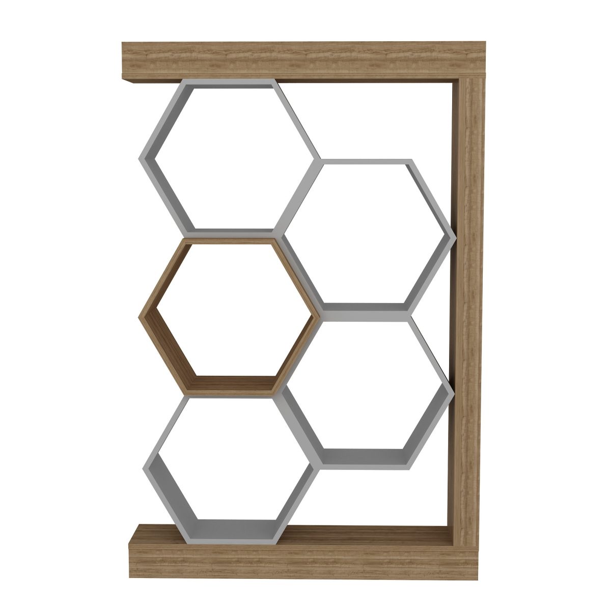 Artemis - Walnut, White – Полица за книги - Image 5