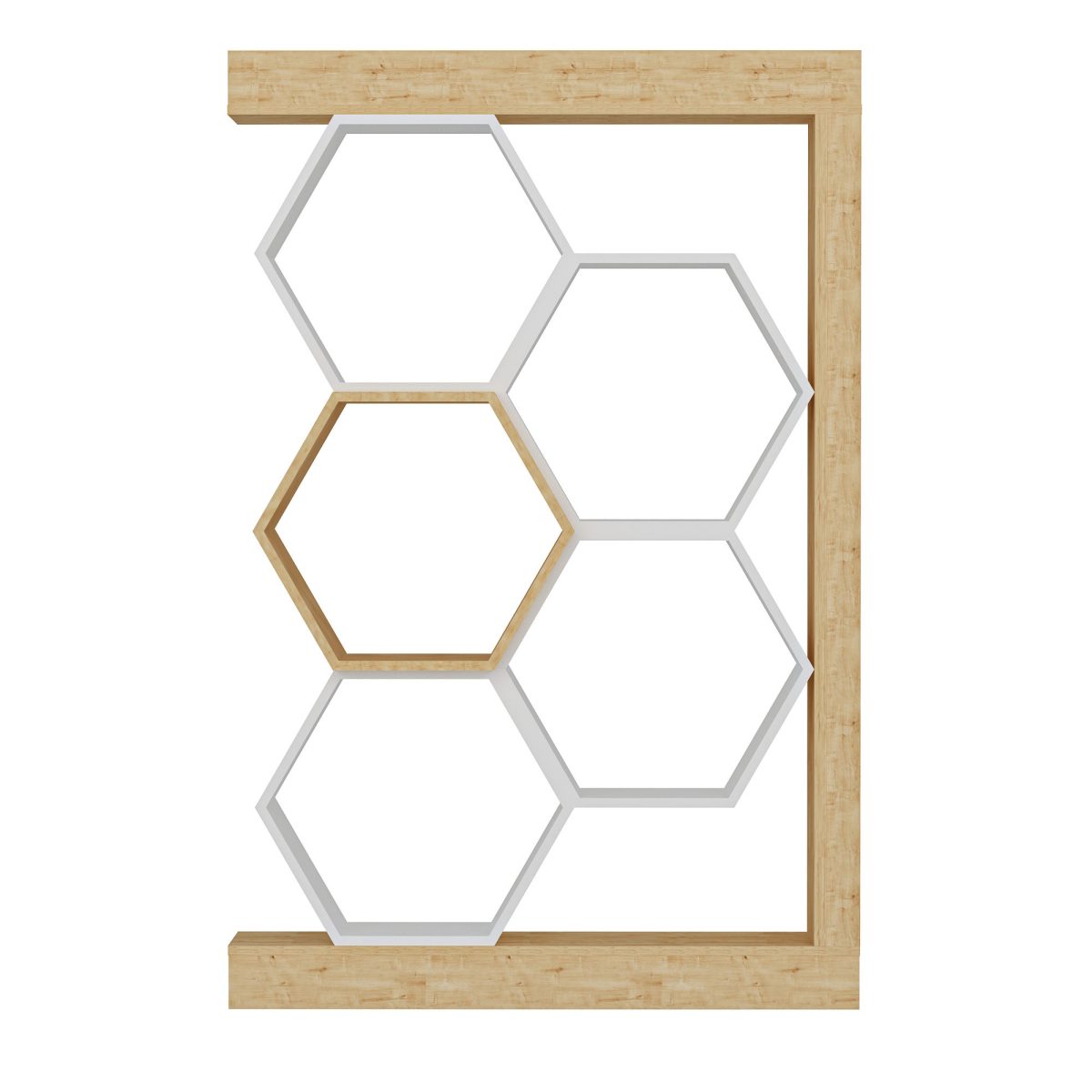 Artemis - Oak, White – Полица за книги - Image 4