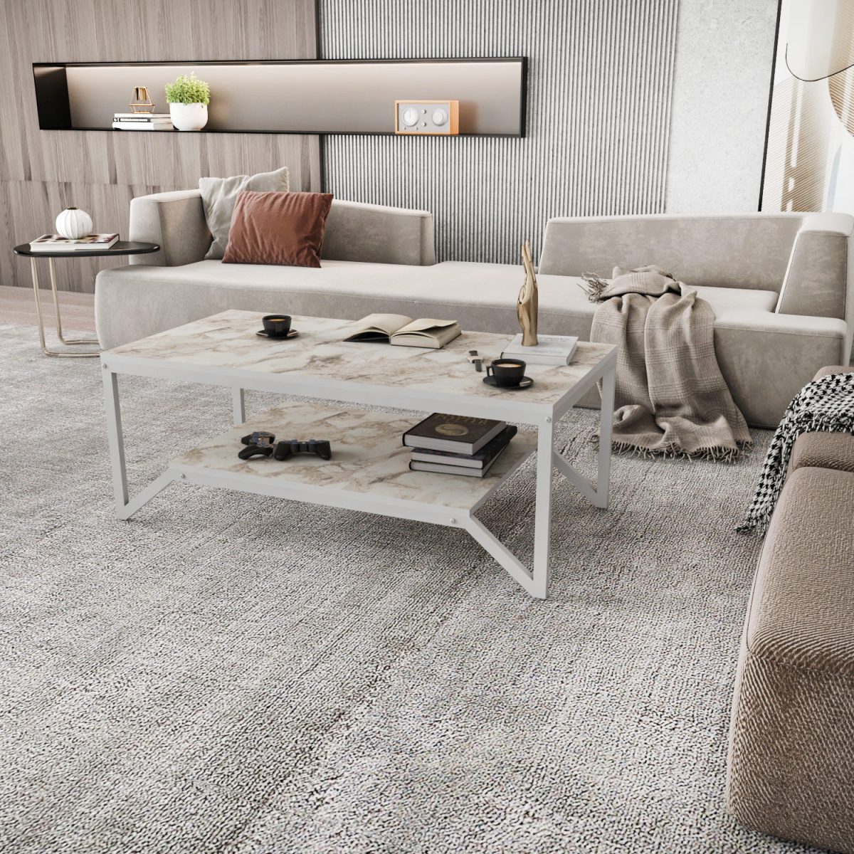 Flora - White – Маса за кафе - Image 2