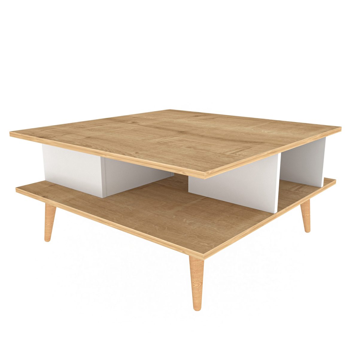 Akya - Oak, White – Маса за кафе - Image 6