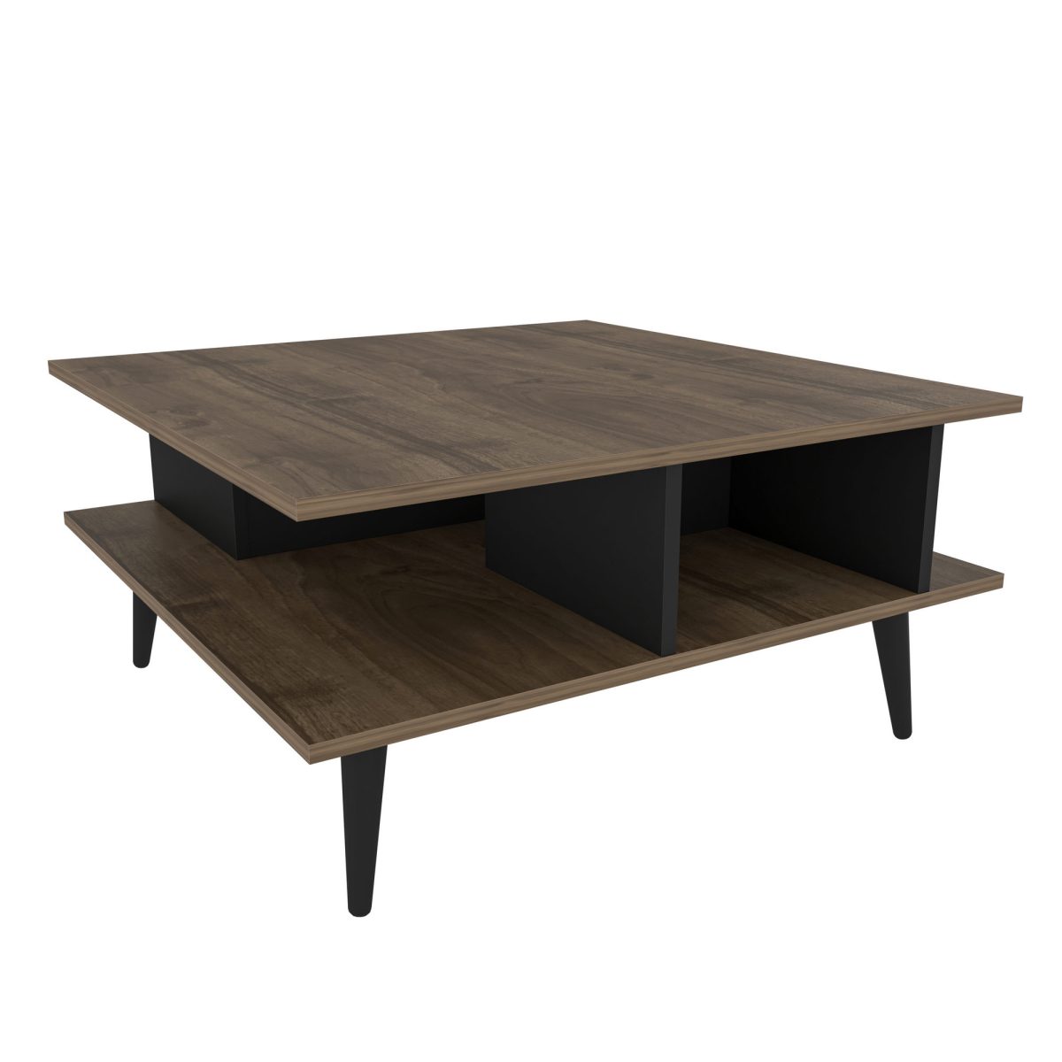 Akya - Walnut, Black – Маса за кафе - Image 6