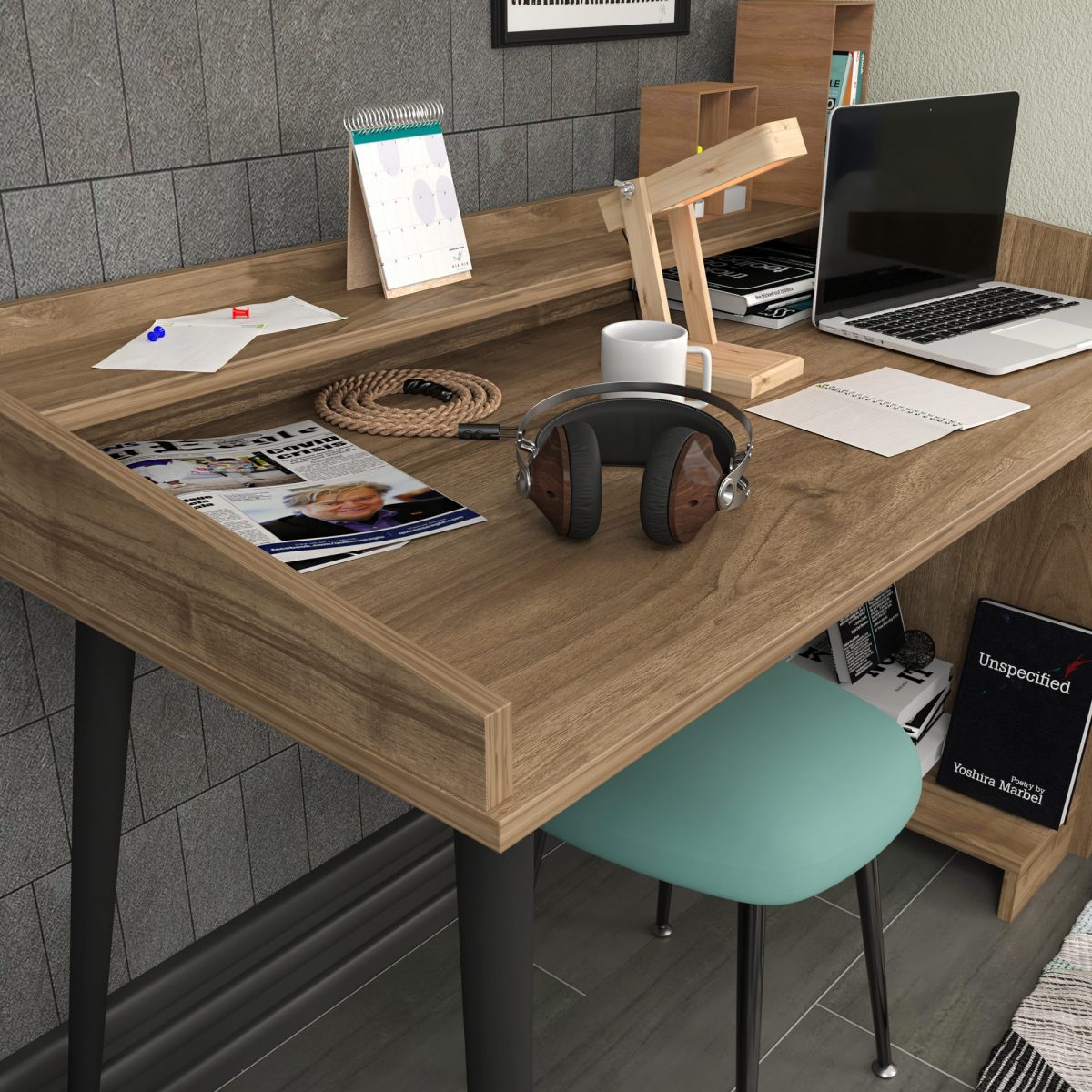 Vanessa - Walnut – Канцелариско биро - Image 3