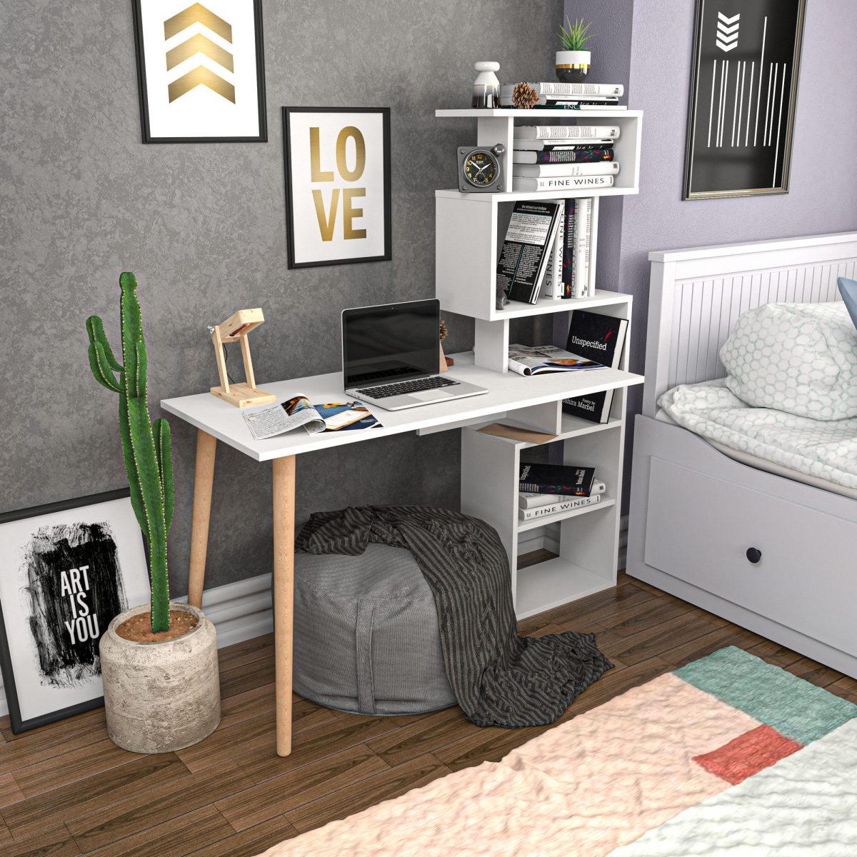 Vina - White – Канцелариско биро - Image 2