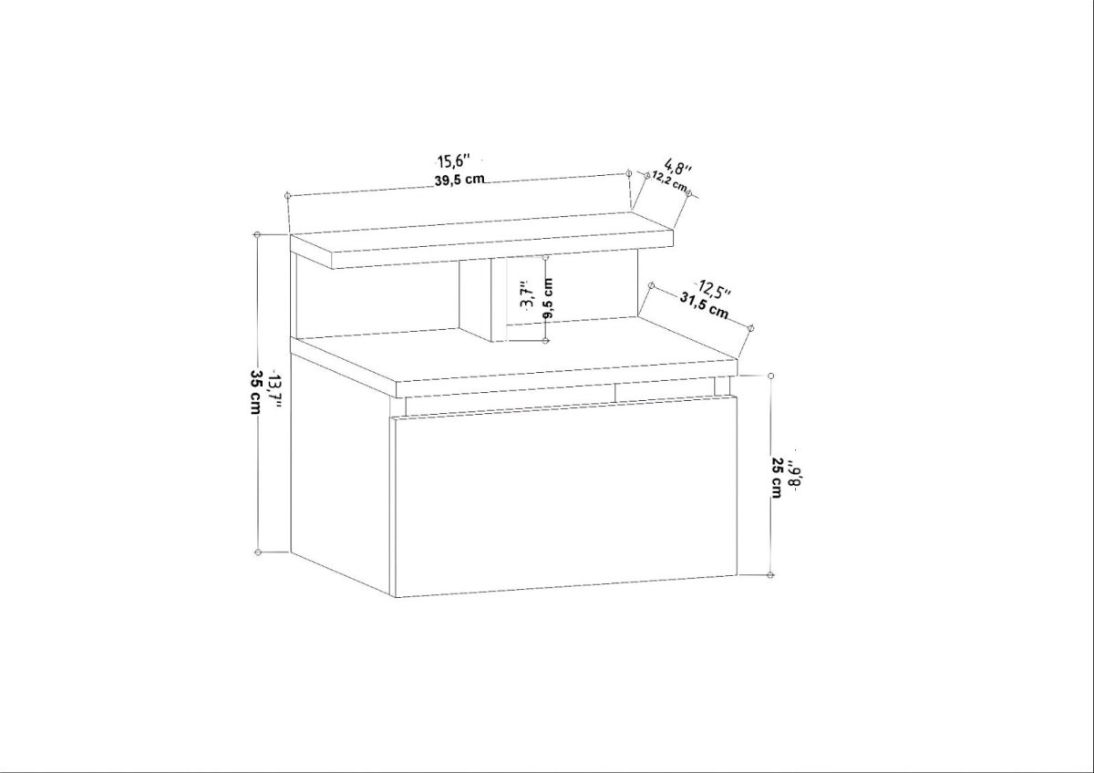 Alice - Anthracite – Ноќна масичка - Image 8