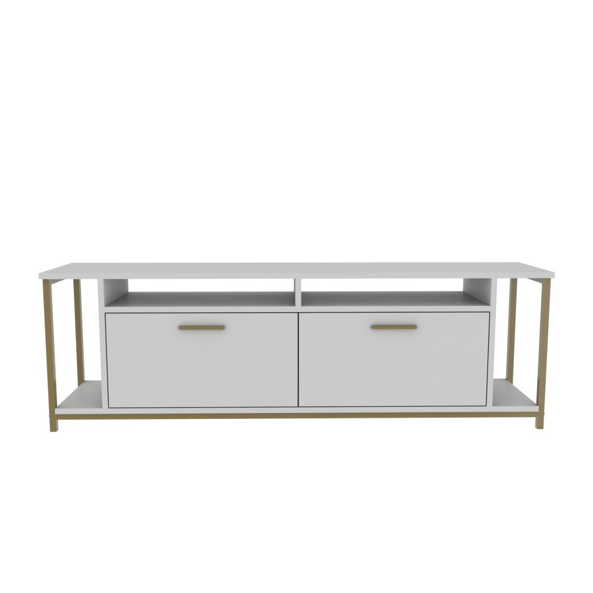 Omar - White, Gold – ТВ комода - Image 5