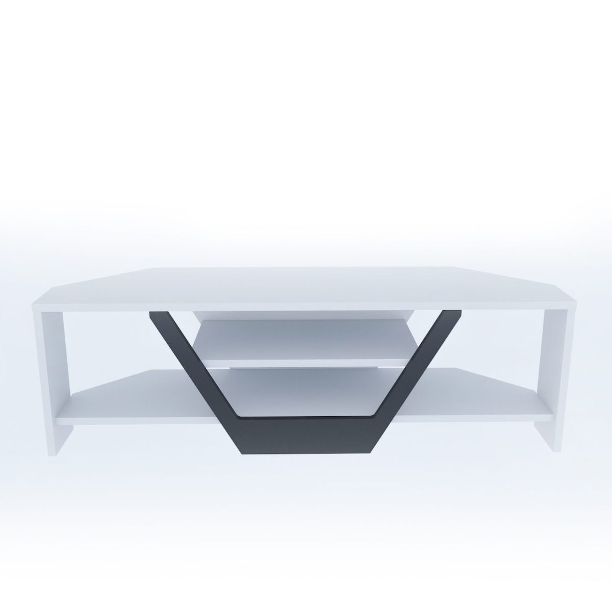 Sares - White, Black – ТВ комода - Image 7