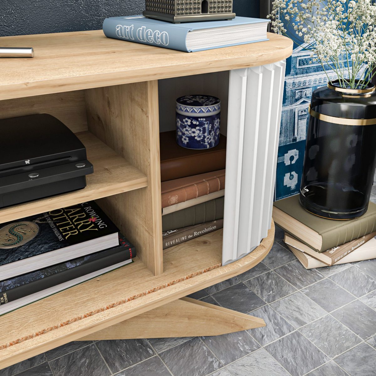 Stor - Sapphire, White – ТВ комода - Image 5