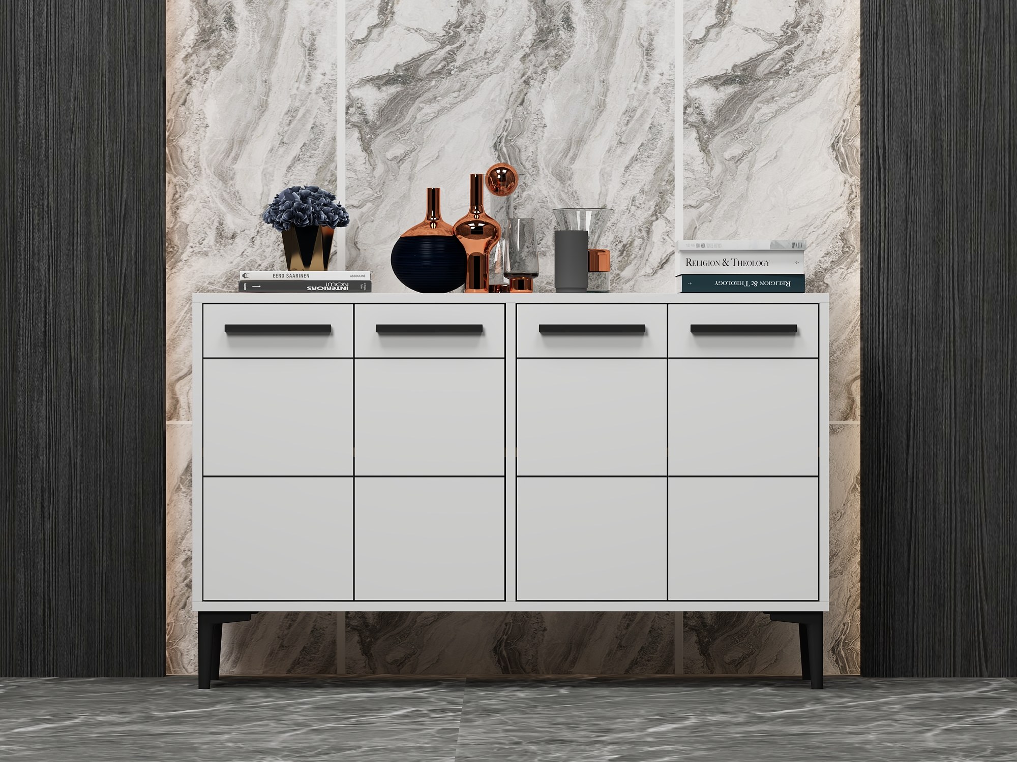 327ODS110120-201.jpg Stria - White – Конзола - Image 1