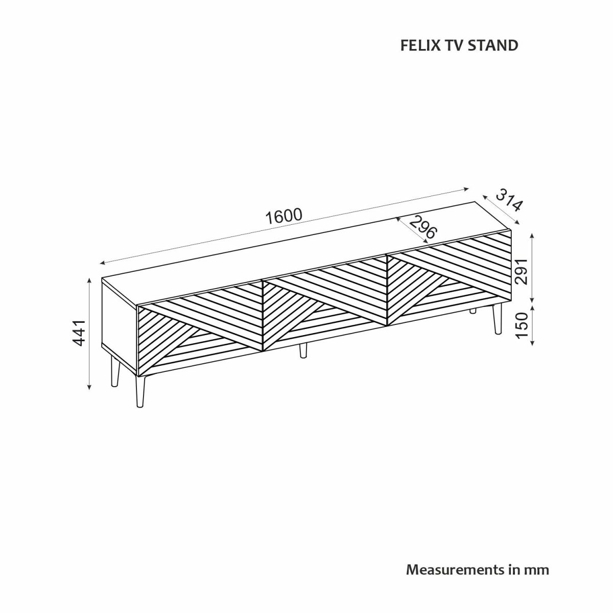 Felix - Walnut – ТВ комода - Image 8