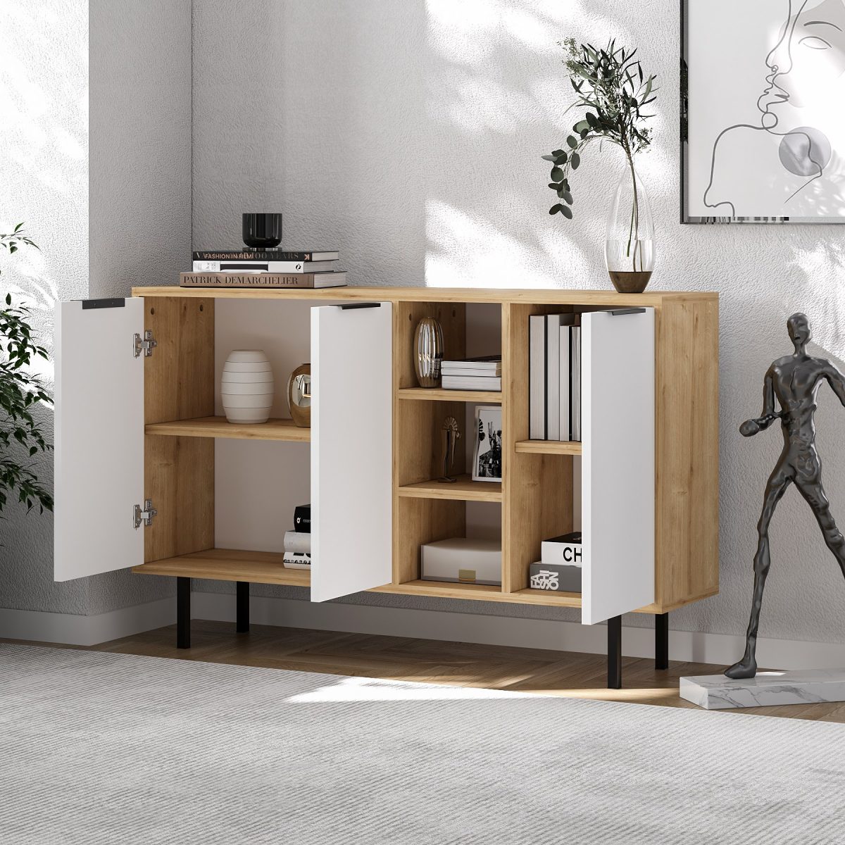 Viyana - Sapphire Oak, White – Конзола - Image 3