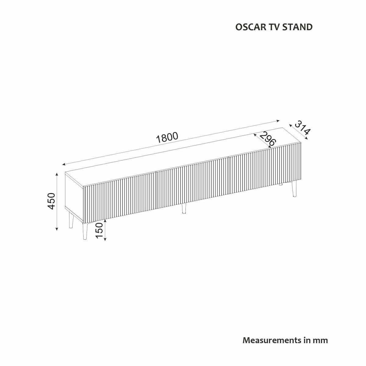 Oscar - Travertine – ТВ комода - Image 8