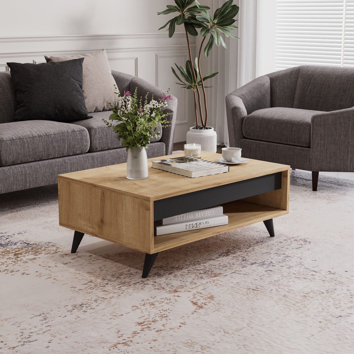 Century - Sapphire Oak – Маса за кафе - Image 2