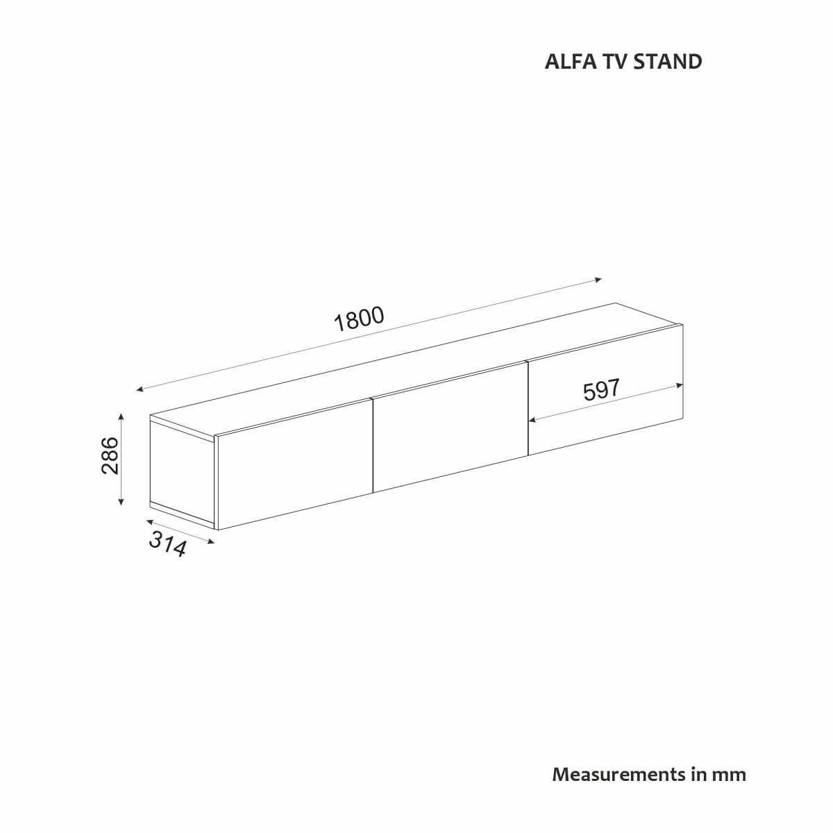 Alfa - Travertine – ТВ комода - Image 10