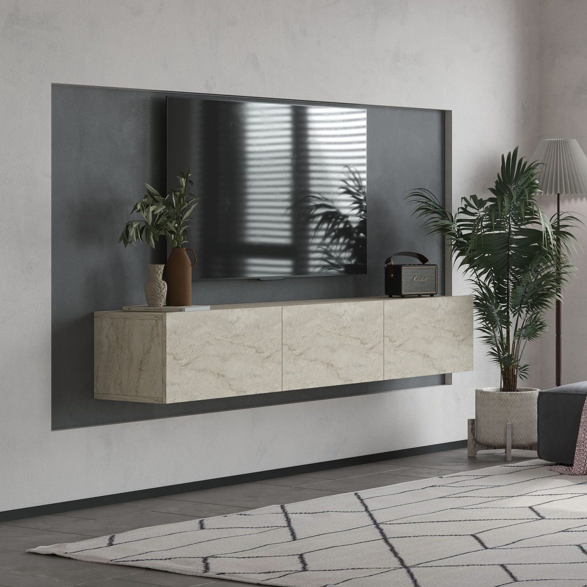 Alfa - Travertine – ТВ комода - Image 2