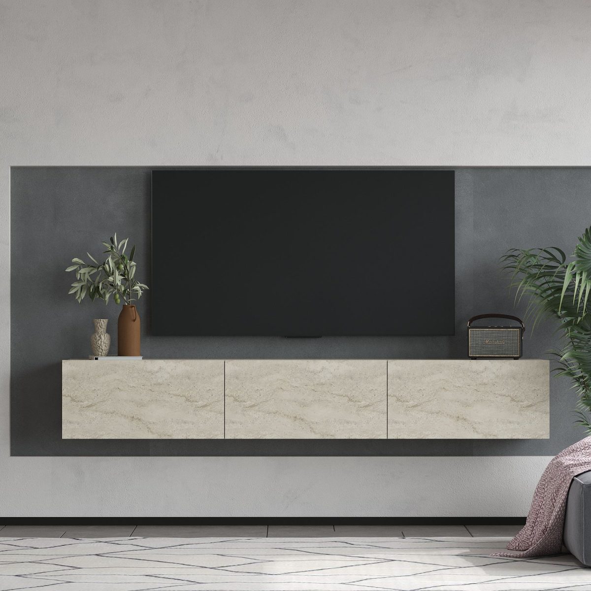 Alfa - Travertine – ТВ комода - Image 3