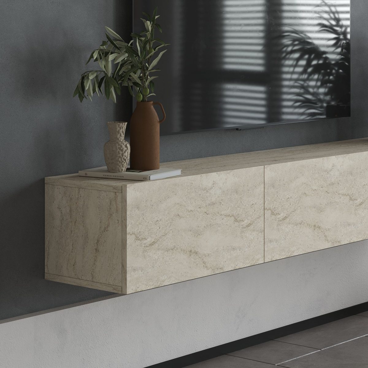 Alfa - Travertine – ТВ комода - Image 4