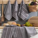 Sofya - Anthracite – пешкири за кујна (6 парчиња)