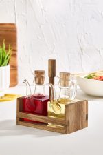 Akasya - Wooden – Комплет за дозер за масло (2 парчиња)