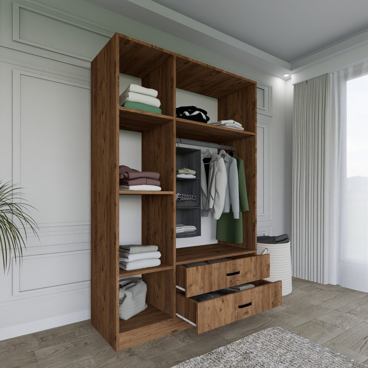 Yaman 1600-027 - Walnut – Гардеробер - Image 6